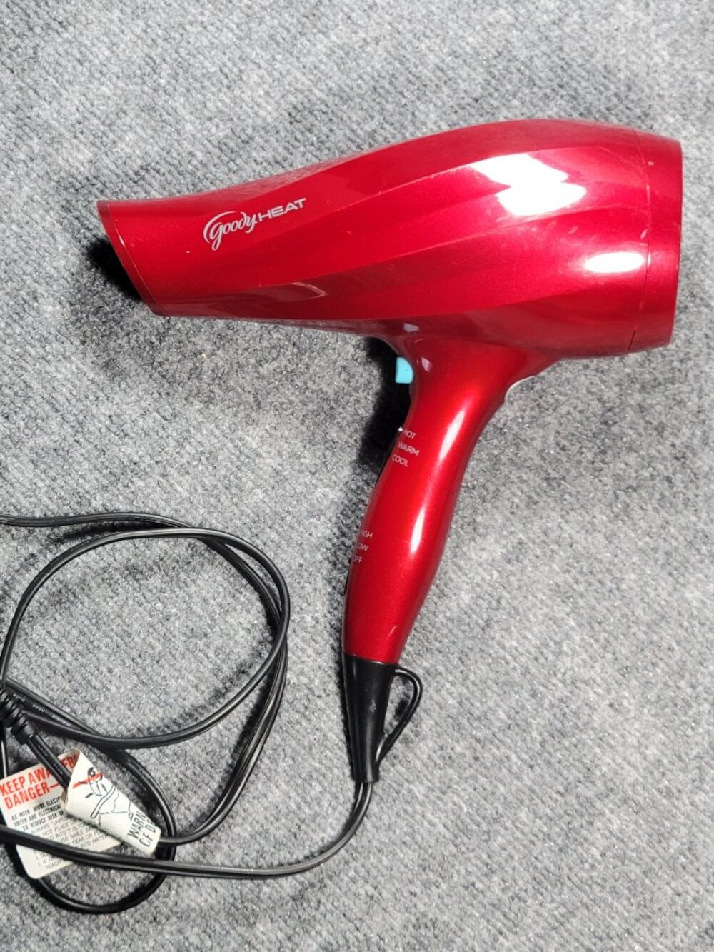 Goody Heat Flash Dry Blow Dryer ALCI Safety Plug in Working Condition.